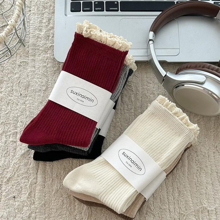 Wholesale Vintage mid tube pile socks for wearing and matching socks