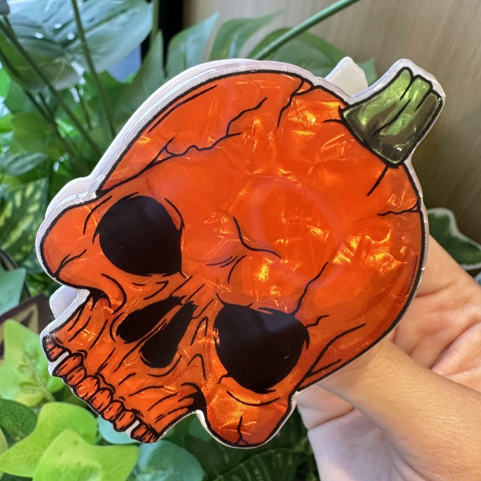 Wholesale Creative pumpkin color skull shark clip dark style ghost head clip personality  party headdress