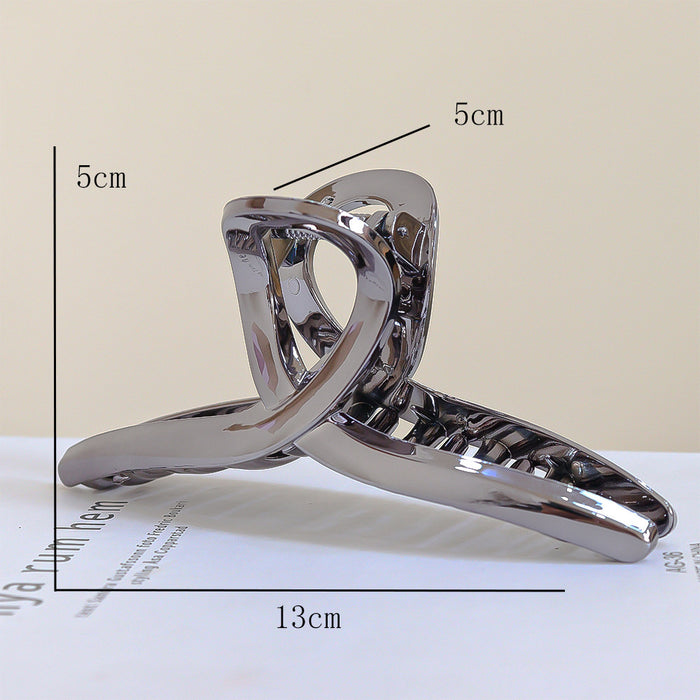 Wholesale Imitation Metal Silver Large Hair Clip with Small Hair Volume Shark Clip Ultra-Light