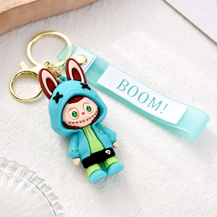Wholesale Keychain Cartoon Pendant Cute Doll Soft Rubber Backpack Pendant