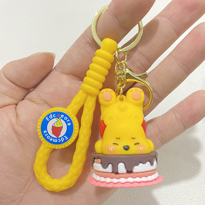 Wholesale Cute cartoon dessert-themed bear keychains