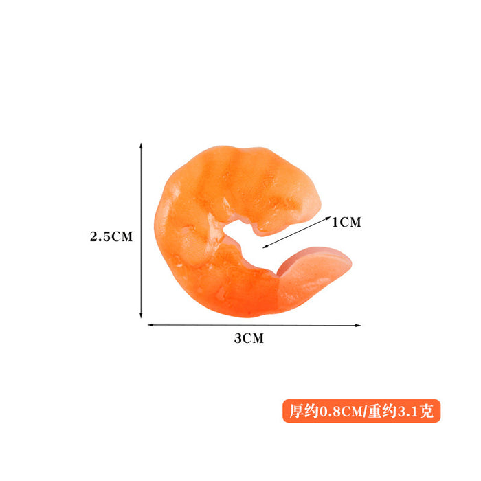 Wholesale PVC Simulated Shrimp Keychain Pendant Food Home Decor Prop MOQ≥5