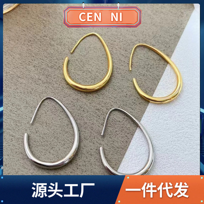 Wholesale Advanced Photosensitive Surface Earrings Women's Simple Earrings Cold Style