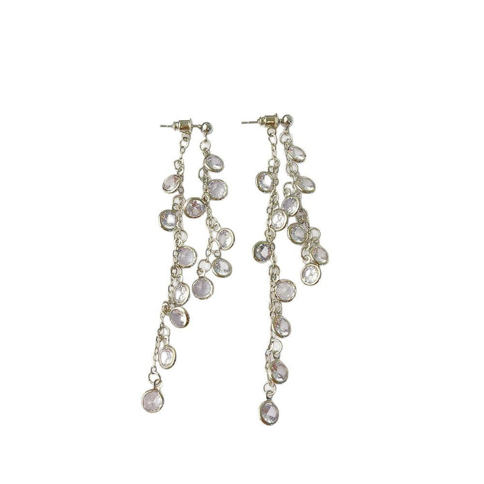 Wholesale New style of light luxury fashion long earrings with tassel earrings, simple and versatile earrings