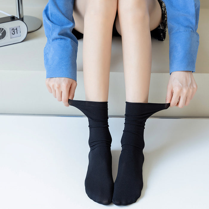 Wholesale Thin socks, velvet mid tube socks, stacked socks, rolled edge stockings