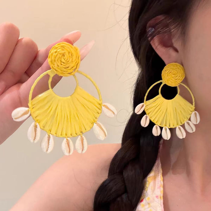 Wholesale Sun Flower Earrings - New Exaggerated Ear Accessories