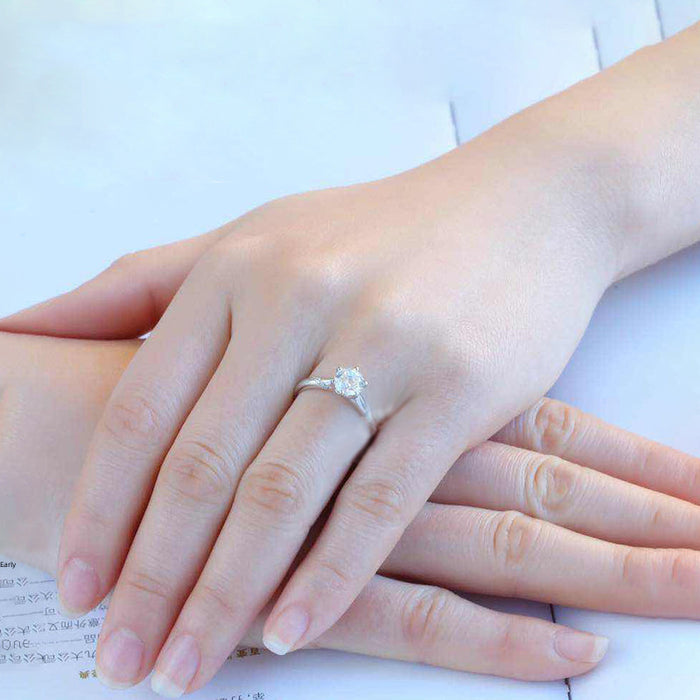 Wholesale Platinum imitation D-grade high diamond ring