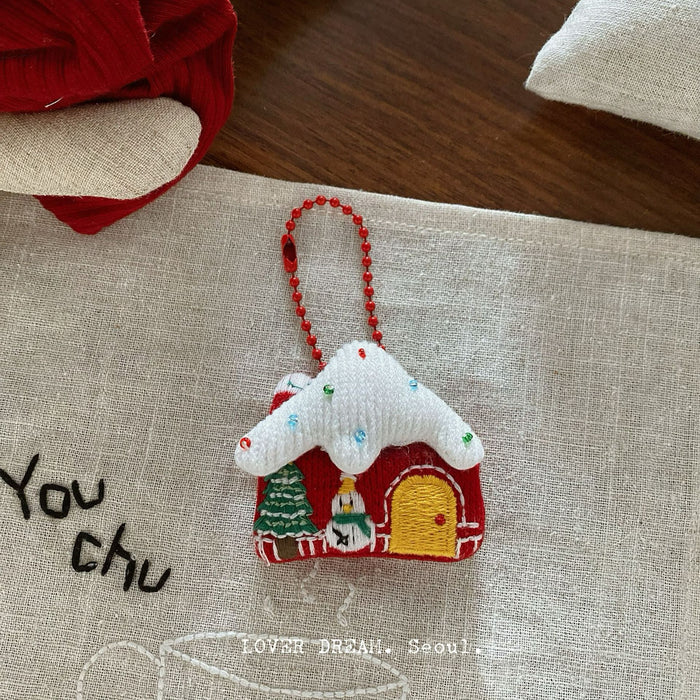 Wholesale Cute Plush Penguin Bead Chain Keychain Bag Charm Christmas New Year Party Car Accessory Gift