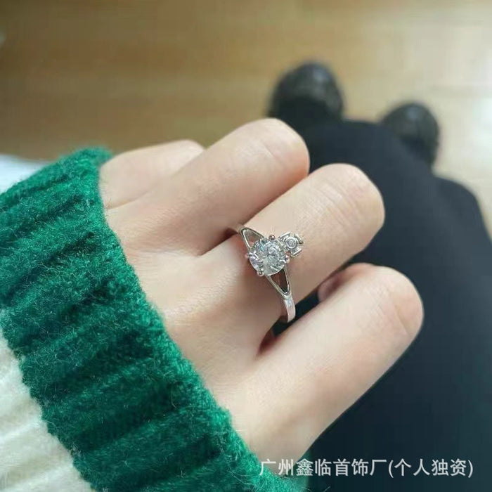Wholesale Zircon ring, women's classic diamond studded diamond ring
