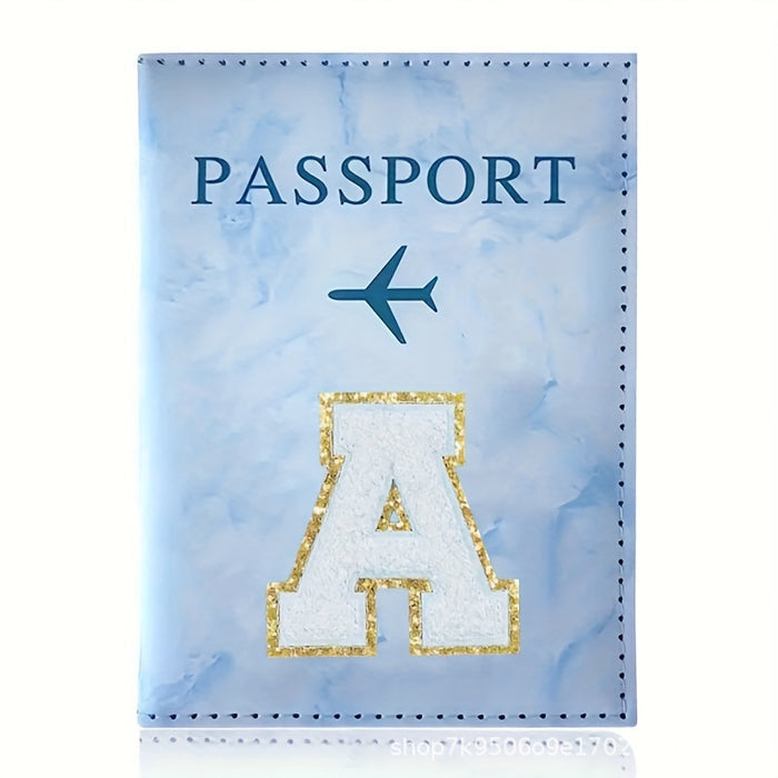 Wholesale Fashion Initial Letter Pattern PU Passport Holder Travel Wallet Casual Everyday Accessory