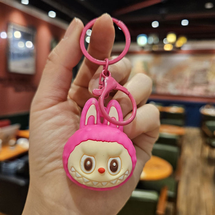 Wholesale Little sheep doll head keychain creative cartoon car bag keychain gift