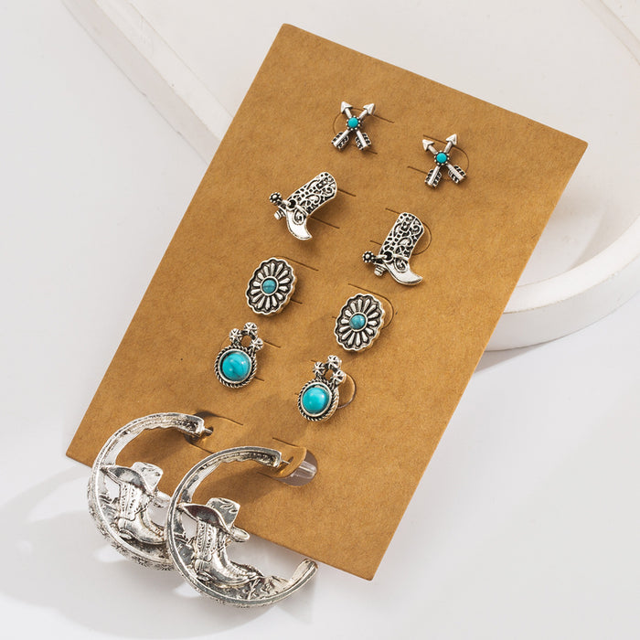 Wholesale Flower shoes boots arrow bull head accessories earrings