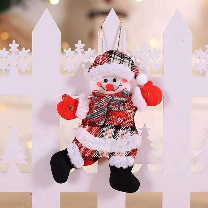 Wholesale Christmas decorations Christmas tree accessories Christmas fabric small doll pendant dancing old snowman doll