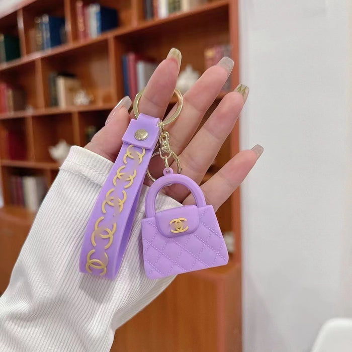 Wholesale Cartoon keychain silicone mini bag pendant car keychain fashion gift