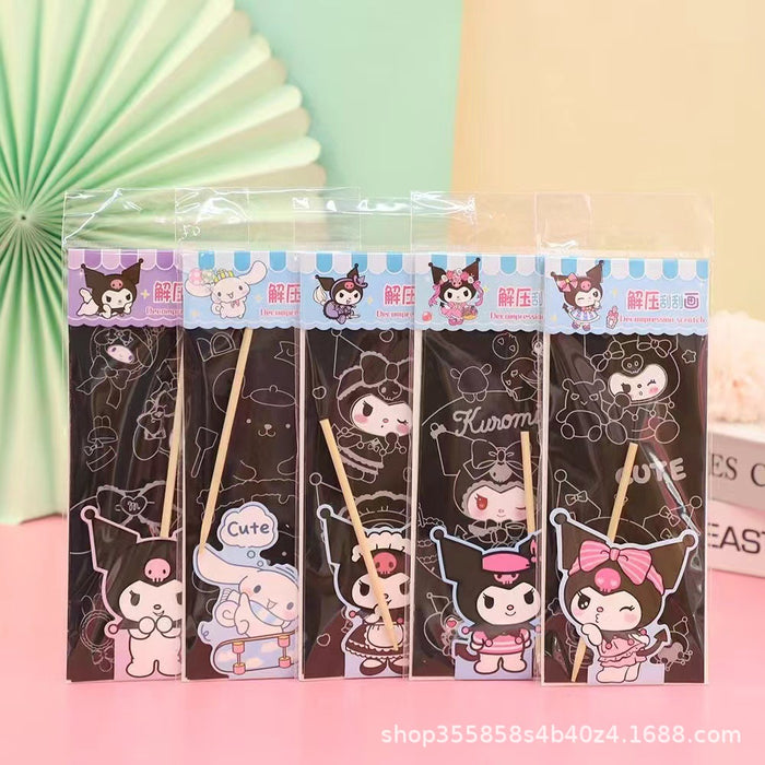 Wholesale Cartoon Decompression Scratch-Off Painting for Students  DIY Handmade Scratch-Off Book Colorful Graffiti Scratch-Off Props