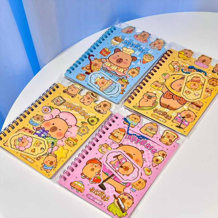 Wholesale coil book three-in-one cartoon hand account sticker