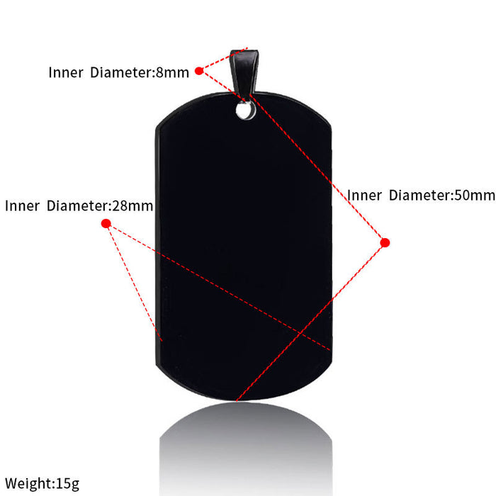 Wholesale Gold, silver, black hang tag carving stainless steel identity tag