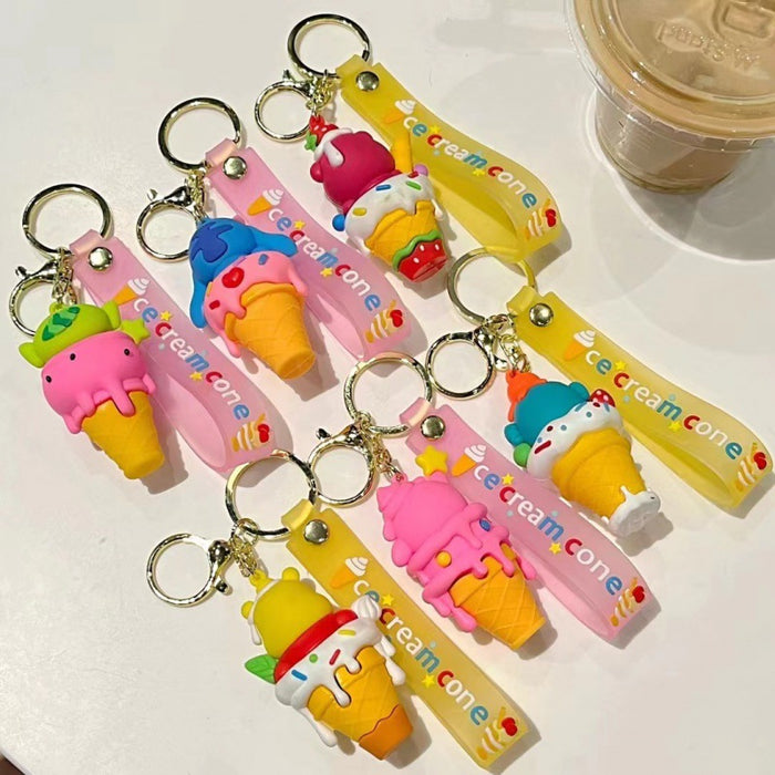 Wholesale PVC Cartoon Three-dimensional Keychain JDC-KC-TingM312