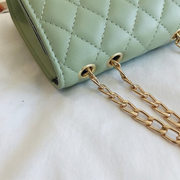 Wholesale PU Shoulder Crossbody Diamond Chain Y Lock Small Square Bag JDC-SD-SYuan016