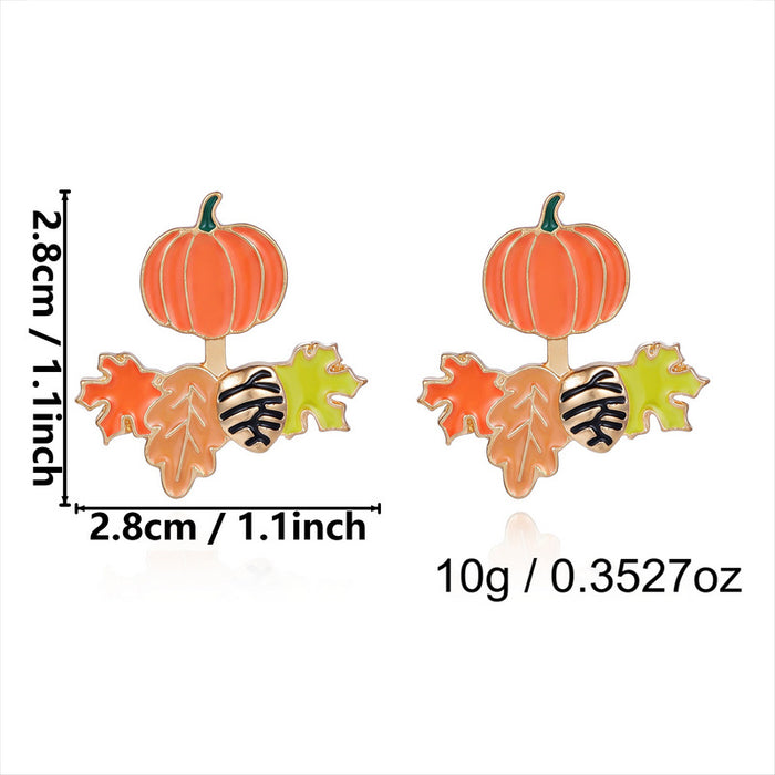 Wholesale Zinc Alloy Drop Earrings with Maple Leaf and Fox Design