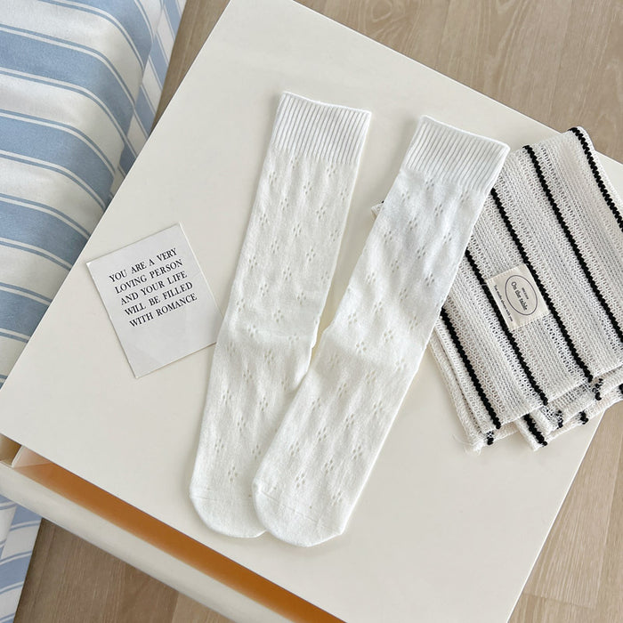 Wholesale Socks thin mesh breathable mid tube women's socks boneless pile socks