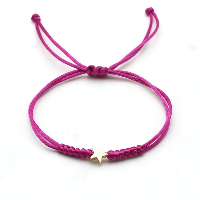Wholesale Gold Pentagram Bracelet for Couples Handmade Woven Adjustable Simple Bracelet Women's Bracelet Rope JDC-BT-SX012