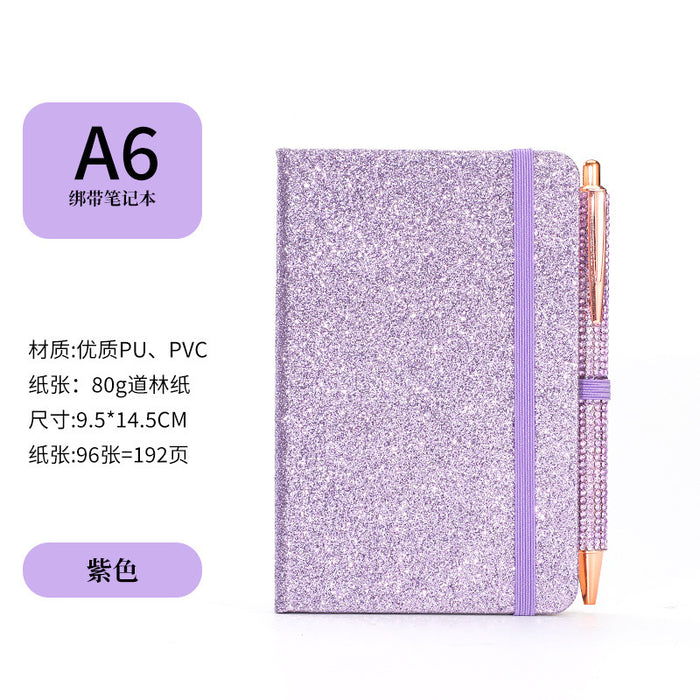 Wholesale Glitter Strap A6 Notebook Colorful Cover Creative Trends