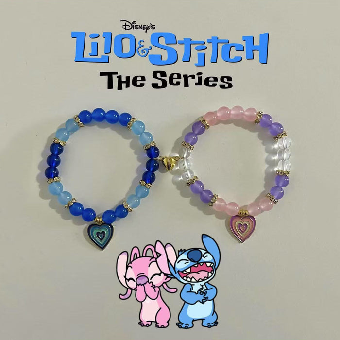 Wholesale bat guitar love butterfly IP love magnetic attraction men and women couples bracelet elastic bracelet