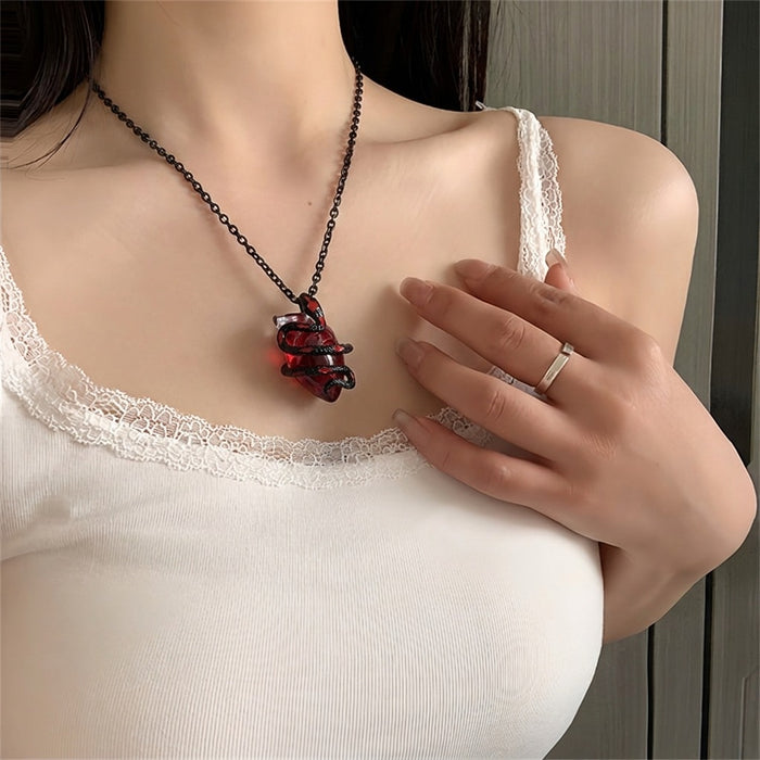 Wholesale Alloy Gothic Layered Necklace Set Cross and Heart Design