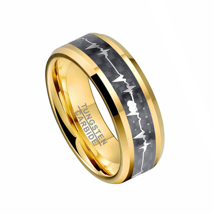 Wholesale Advanced Fashion Carbon Brazed Titanium Steel Ring, Popular Love Style Ring