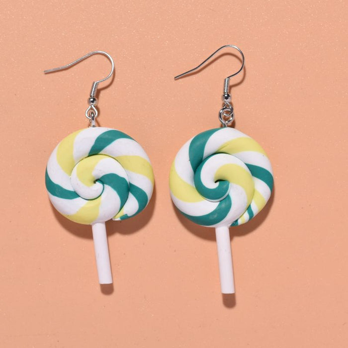 Wholesale Girly Colorful Lollipop Soft Clay Earrings JDC-ES-Xunt006