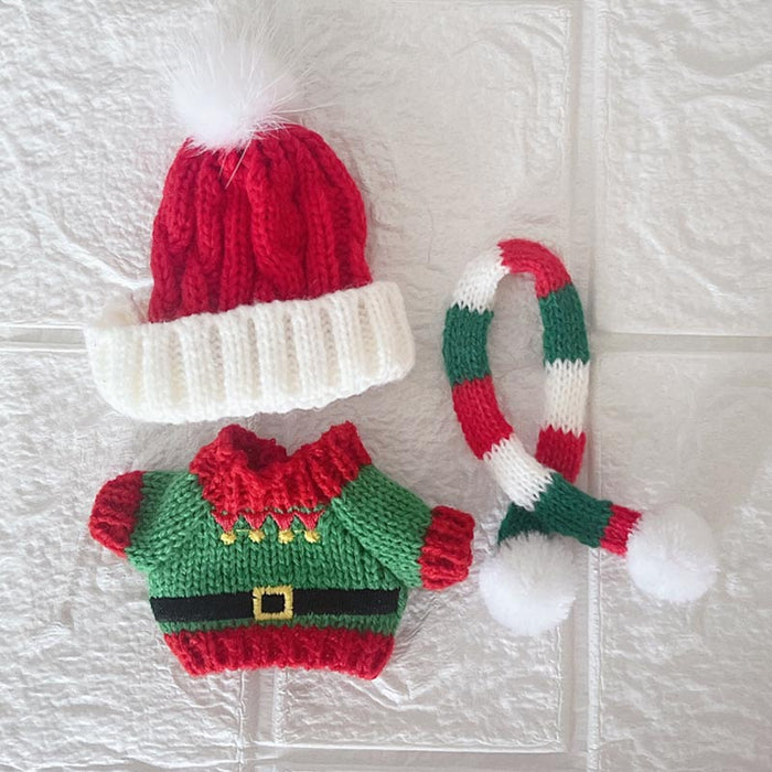 Wholesale Christmas clothes blind box pendant sweater hat set
