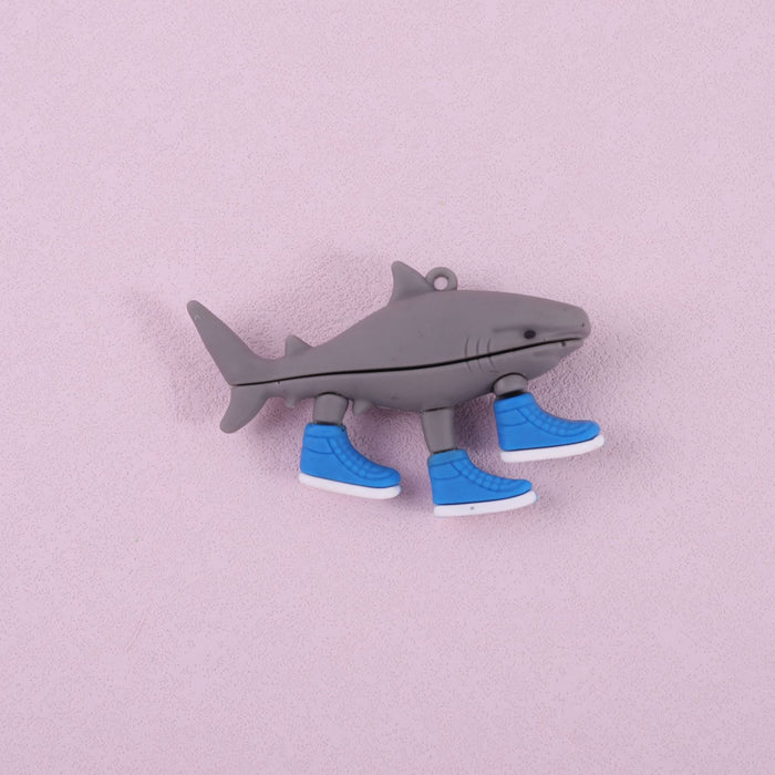 Wholesale Doll keychain funny abstract stick man shark small pendant