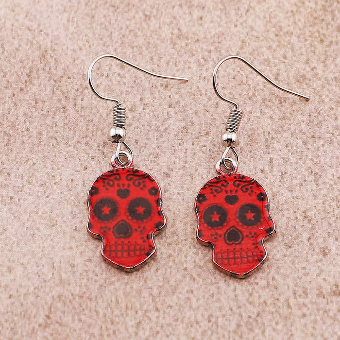 Wholesale Halloween Skull Alloy Earrings JDC-ES-Dagou005