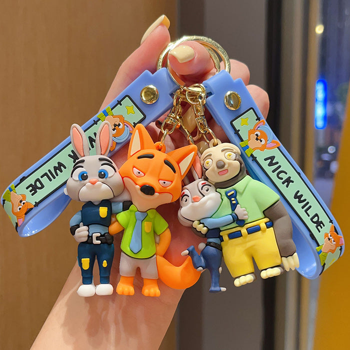 Wholesale Cartoon keychain anime hanging decoration rabbit plush keychain