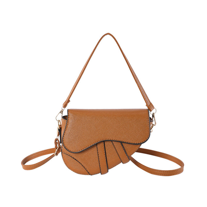 Wholesale PU Contrast Color Messenger Shoulder Saddle Bag JDC-SD-SYuan015