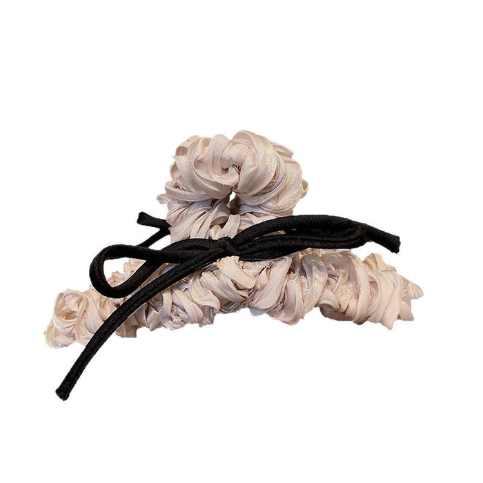 Wholesale Satin silk shiny silk temperament new style ribbon bow back of the head plate hair clip