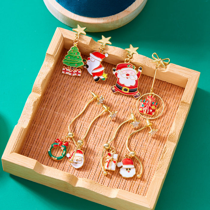 Wholesale Christmas  Christmas Christmas Gift Box Earrings  Cartoon Cute Ear Jewelry