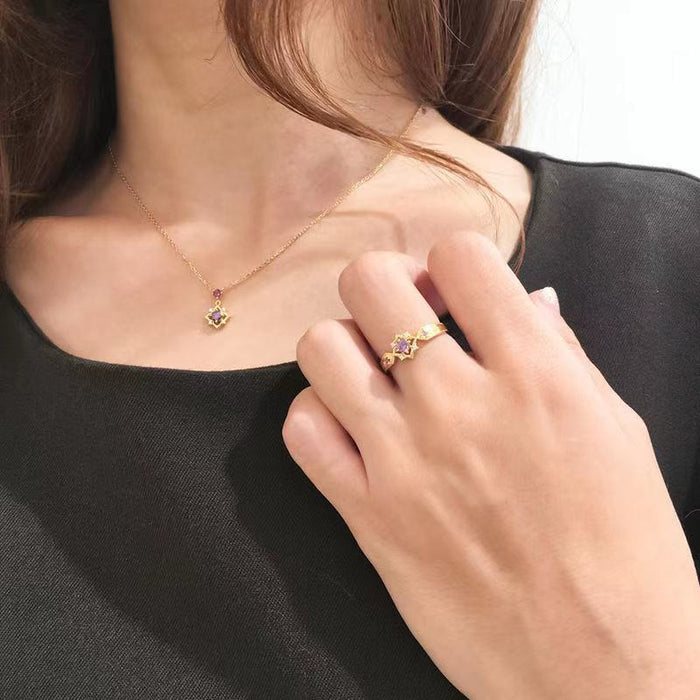 Wholesale Advanced Crystal Zirconia Gemstone Open Ring for Women