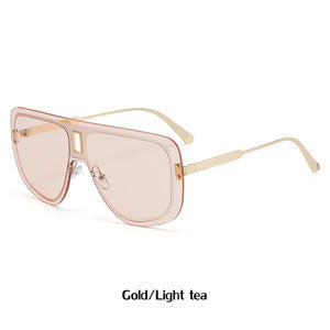 Wholesale Large frame sunglasses, frameless sunglasses, integrated mirror