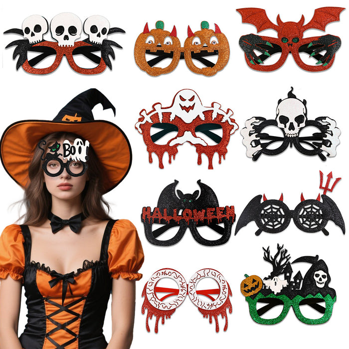 Wholesale  Pumpkin Glasses Decoration Photo Props Children' s Ghost Festival Party Dress-up Horror Bat Skull Glasses