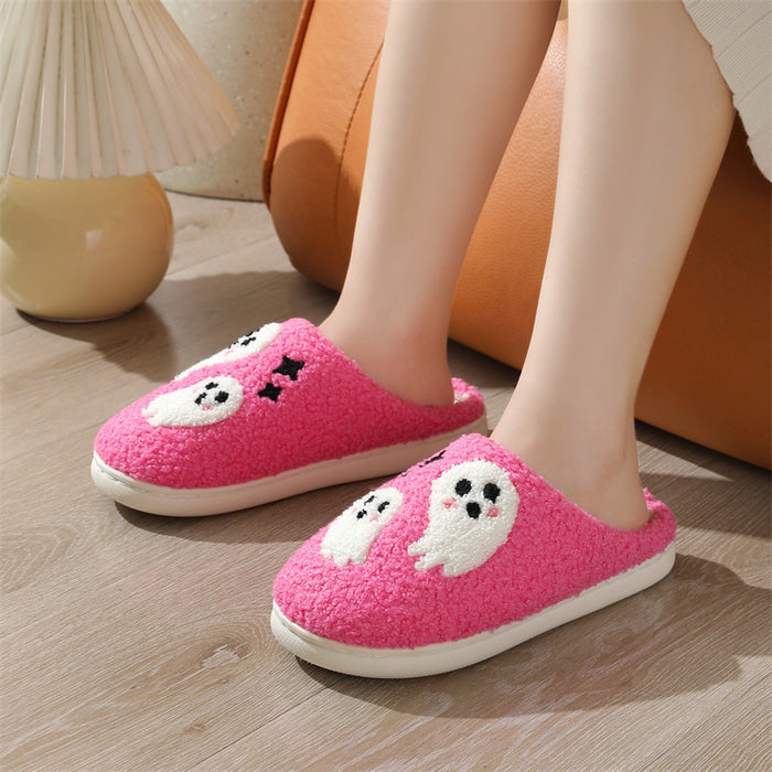 Wholesale Ghost cotton slippers women home indoor non-slip home  slippers winter
