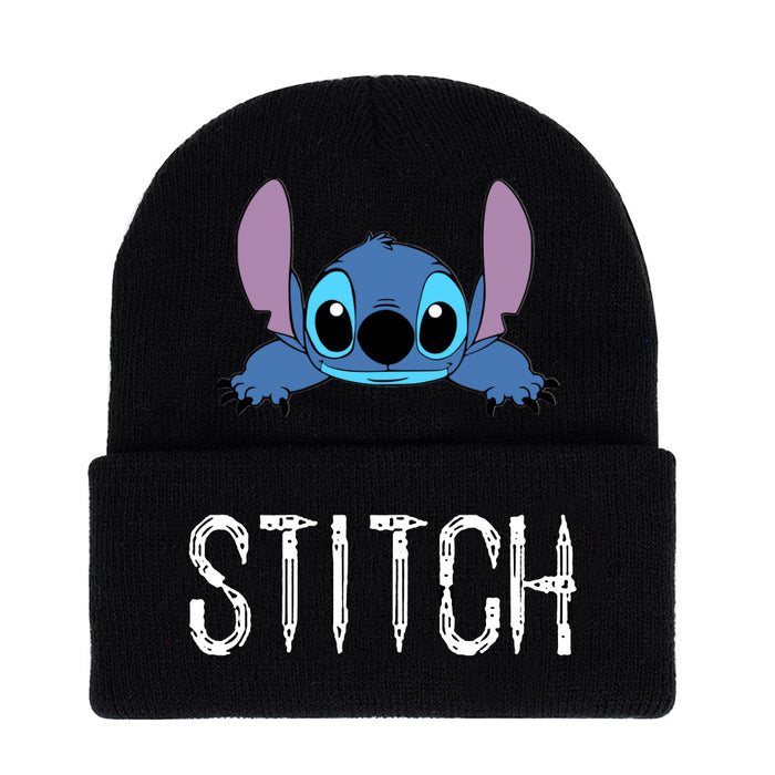 Wholesale Autumn and Winter Warm Cartoon Printed Knitted Hat JDC-FH-WuDuomei014