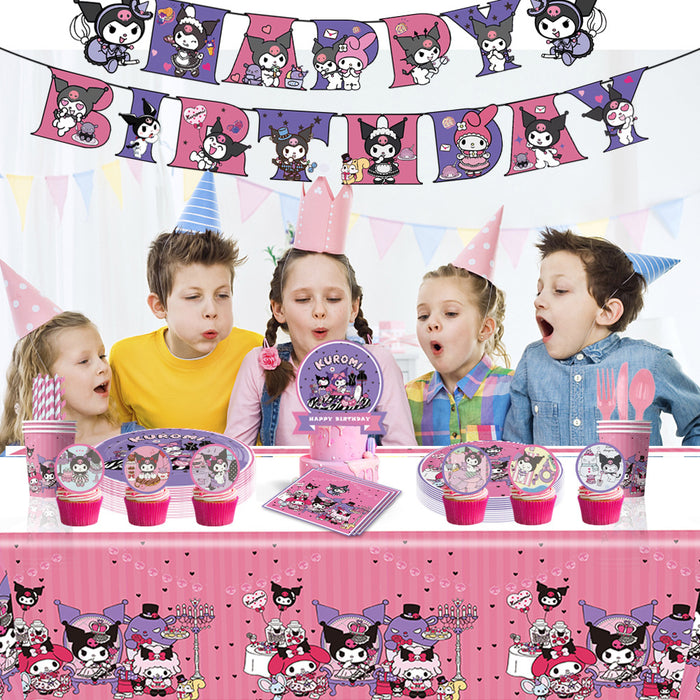 Wholesale Birthday Party Paper Plate Tissue Paper Cup Set Birthday Party Supplies