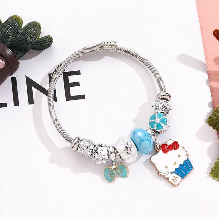 Wholesale Stainless Steel Cartoon Bangle Bracelet - Cute Jewelry Accessory MOQ≥2