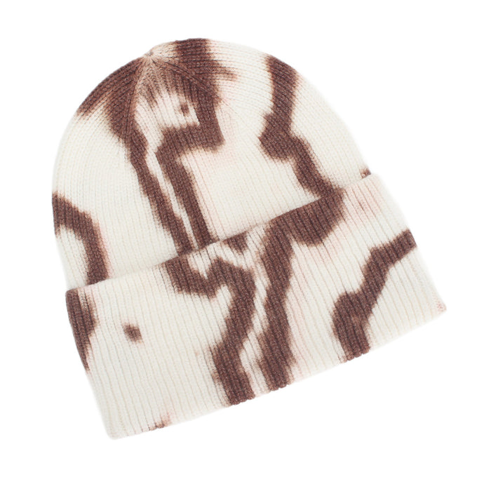Wholesale Unisex tie-dye knitted beanie hat for winter