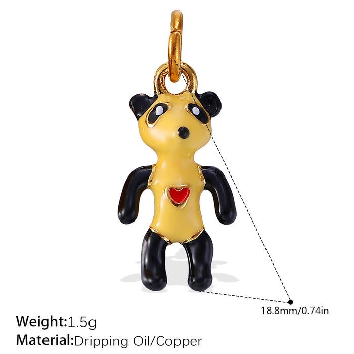 Wholesale Cartoon Cute Stereo Elephant Puppy Oil Dripping Pendant Decorative Accessories Mobile Phone Pendant