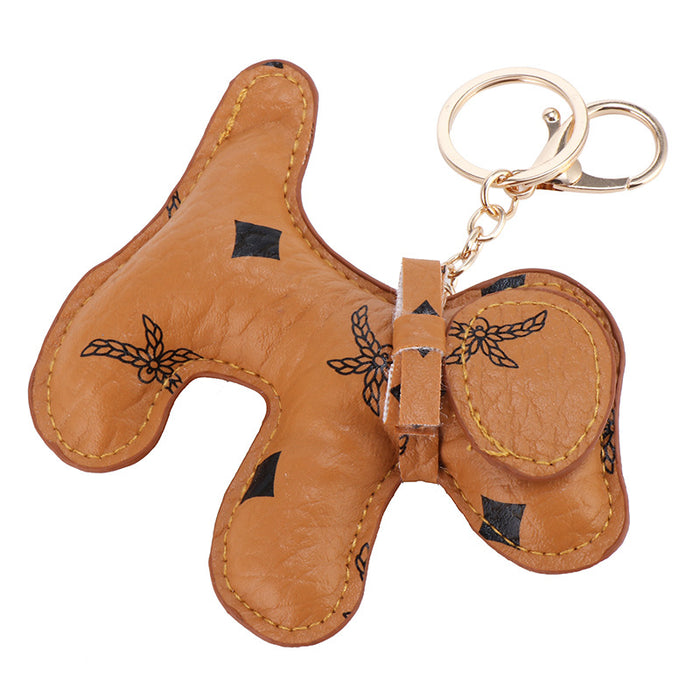 Wholesale Creative keychain leather pendant imitation leather keychain