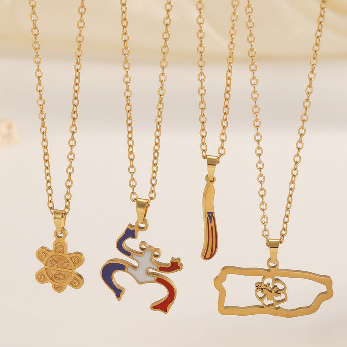 Wholesale Stainless Steel Frog Gold Waterproof Necklace