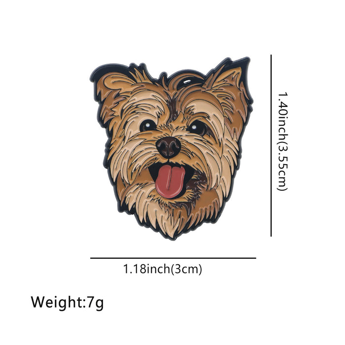 Wholesale Cartoon Dog Brooch Badge Clothing Backpack Decoration Alloy
